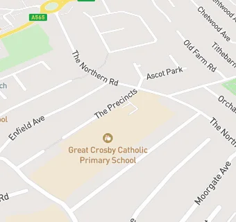 map for Great Crosby Catholic Primary School