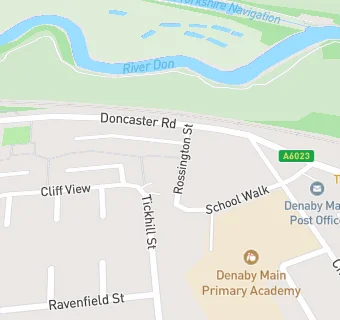 map for Denaby Main Junior School