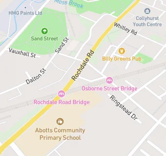 map for Rochdale Road Surgey