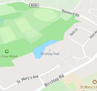 map for Birchley Hall Care Home