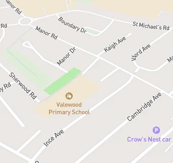 map for Valewood Primary School