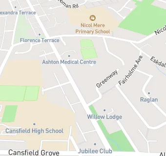 map for Ashton Medical Centre