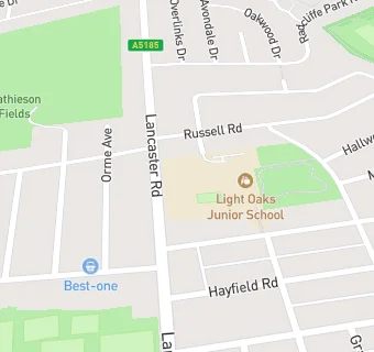 map for Light Oaks Junior School