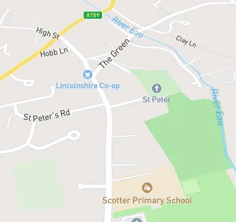 map for St Peter's Over 65's Luncheon Club