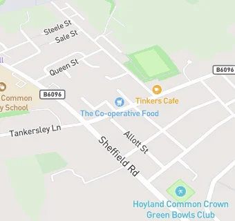 map for Hoyland Common Infant School