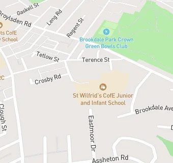 map for St Wilfrid's CofE Junior and Infant School