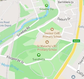 map for St Malachy's RC Primary School