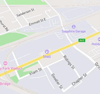 map for Oldham Road Service Station