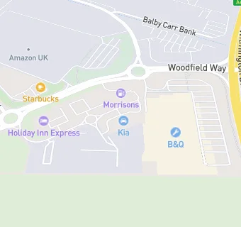 map for Holiday Inn Express Doncaster