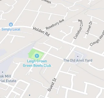 map for Leigh Bowling Club No2 Limited