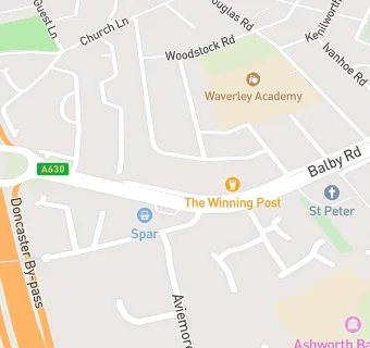 map for The Winning Post Hotel