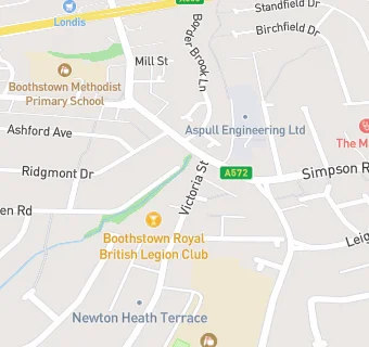 map for Boothstown Royal British Legion