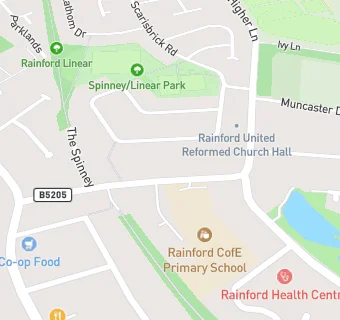 map for Rainford C of E Primary School