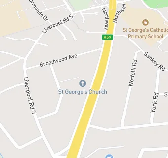 map for St George's URC Maghull