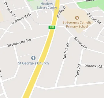 map for Northway Takeaway