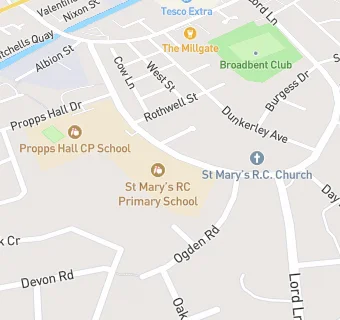 map for St Mary's RC Junior School