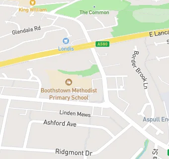 map for Boothstown Methodist Primary School