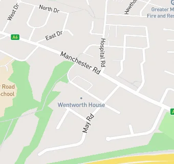 map for Wentworth House Care Home.