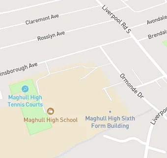 map for Maghull High School