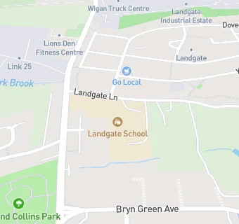 map for Landgate School, Bryn