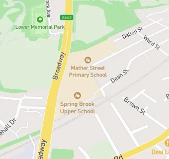 map for Spring Brook School