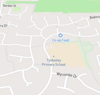 map for Tyldesley Primary School