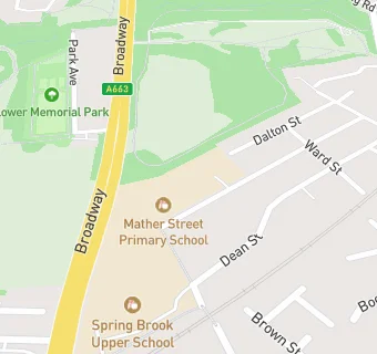 map for Mather Street Infant and Nursery School