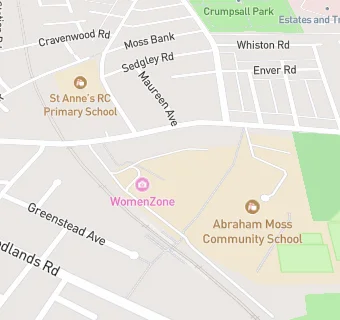 map for Abraham Moss Community School