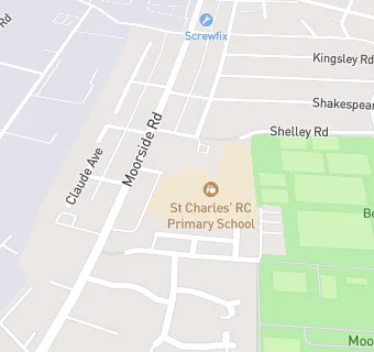 map for St Charles' RC Primary School