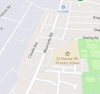 map for St. Charles RC School Kitchen