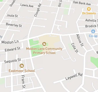 map for Moston Lane Primary School