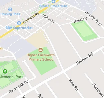 map for Higher Failsworth Primary School