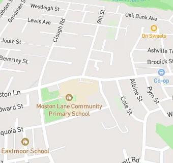 map for Moston Lane Community Primary School