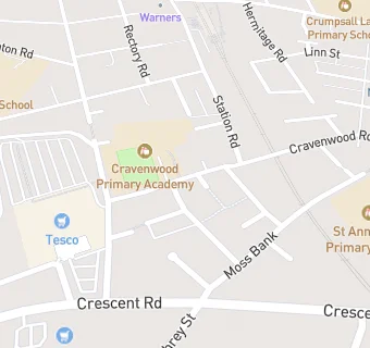 map for Cravenwood Primary Academy also T/as Taylorshaw@Cravenwood Primary