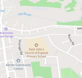 map for St John's Church of England Primary School, Abram