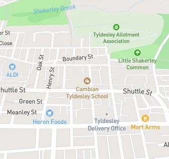 map for Cambian Tyldesley School