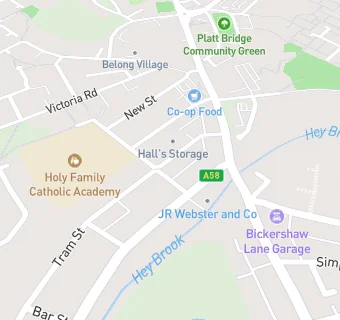 map for Holy Family Cyms Club