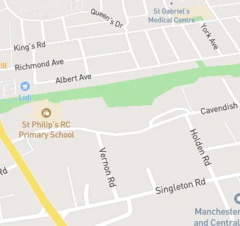 map for St Philips RC Primary