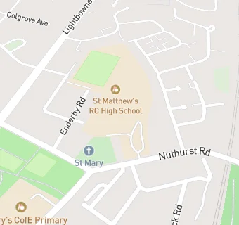 map for St Matthew's RC High School