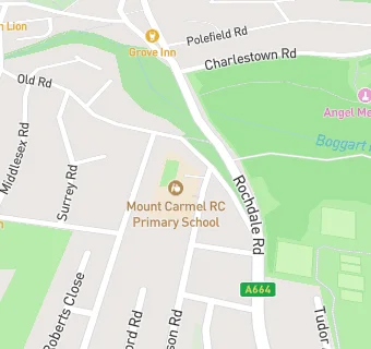 map for Mount Carmel RC Primary School, a Voluntary Academy