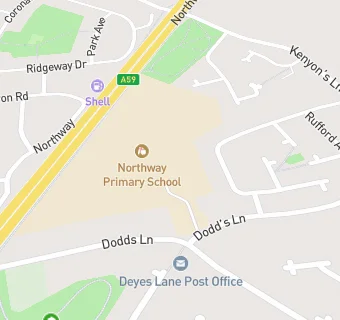 map for Northway Primary School