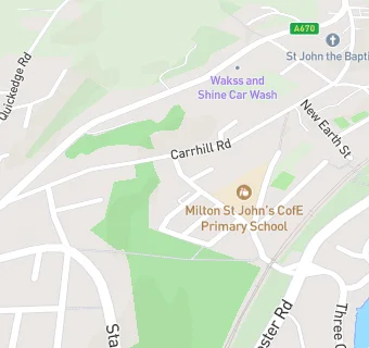 map for Mellors Catering Services Ltd At Milton St Johns CE Primary School