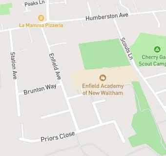 map for Enfield Academy of New Waltham