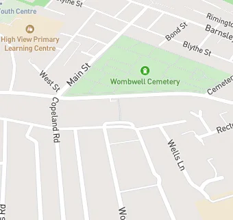 map for Wombwell Oakfield Junior School