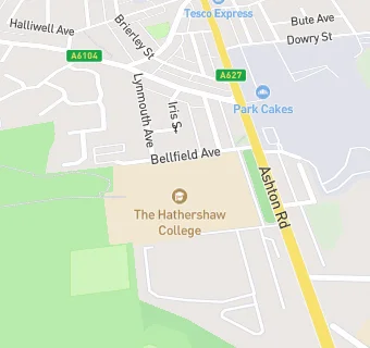 map for The Hathershaw College of Technology & Sport