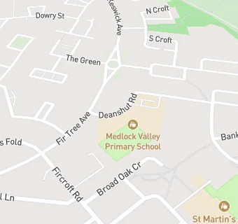 map for Medlock Valley Primary School