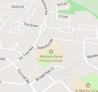 map for Medlock Valley Community School