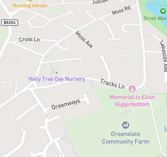 map for Holly Tree Day Nursery