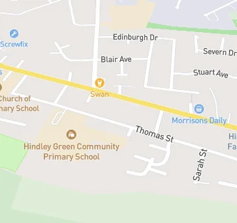 map for Hindley Green Primary School