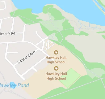 map for Hawkley Hall High School